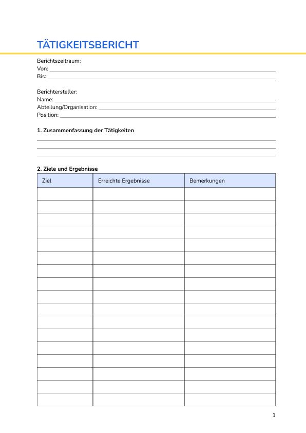 Tätigkeitsbericht