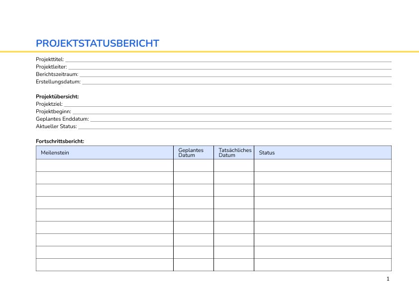 Projektstatusbericht