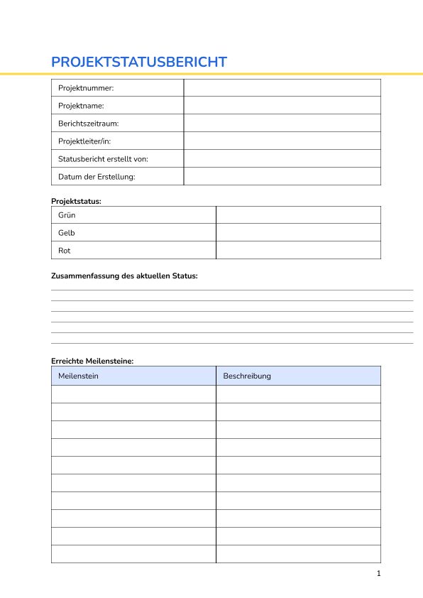 Projektstatusbericht