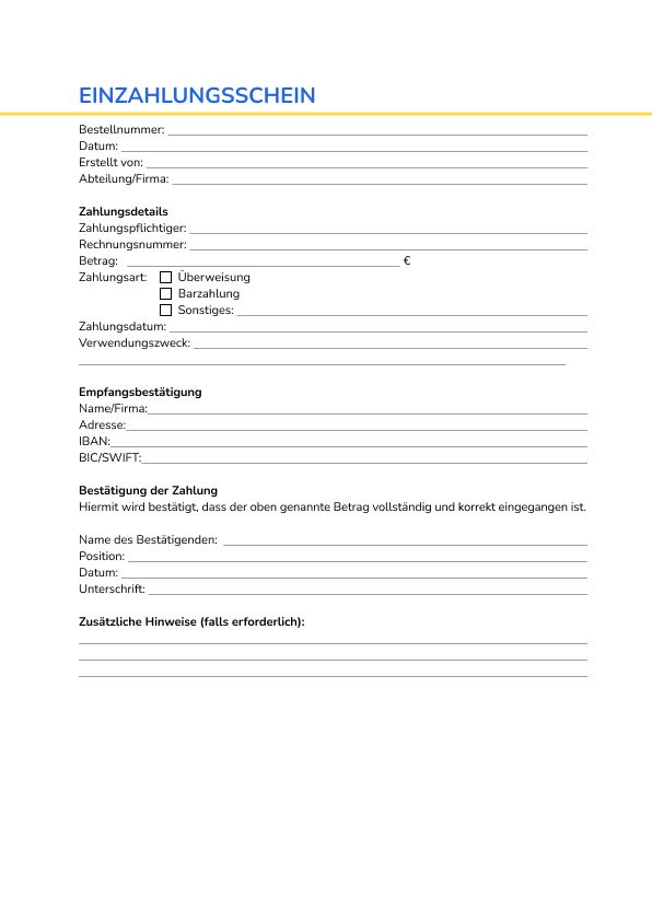 Einzahlungsschein
