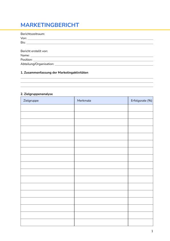 Marketingbericht