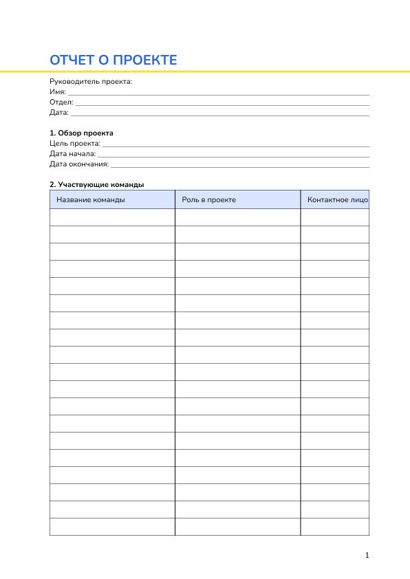 Отчет о проекте