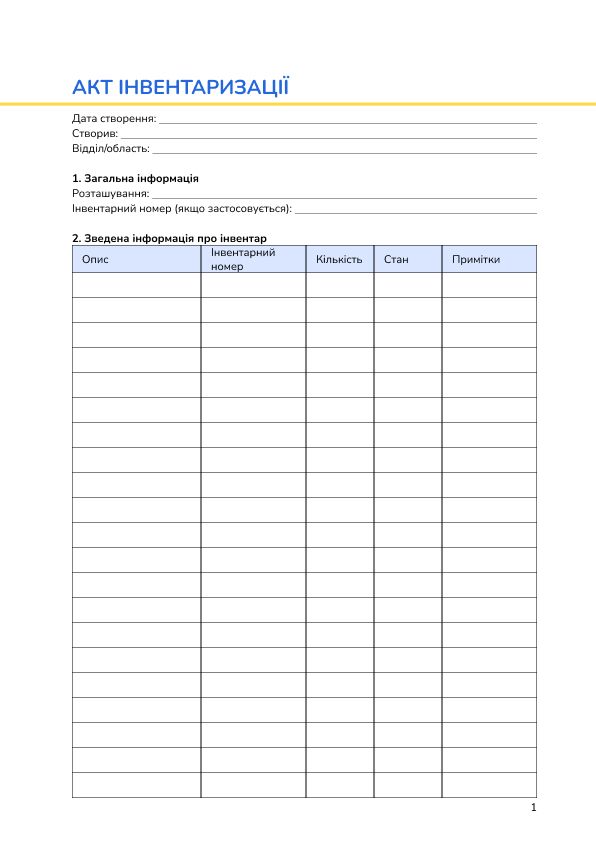 Акт інвентаризації