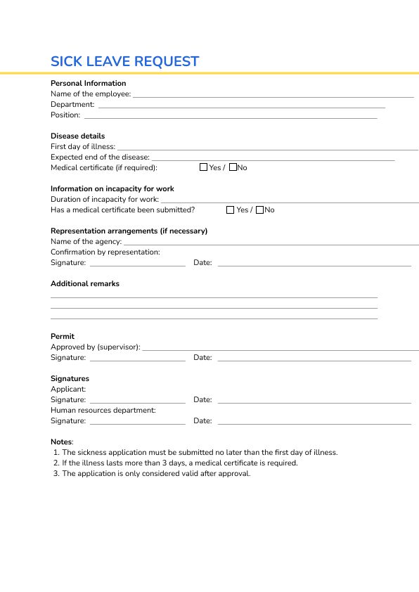 Sick leave request