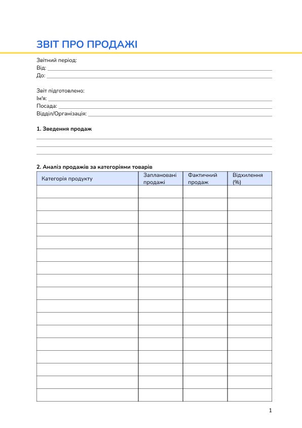 Звіт про продажі