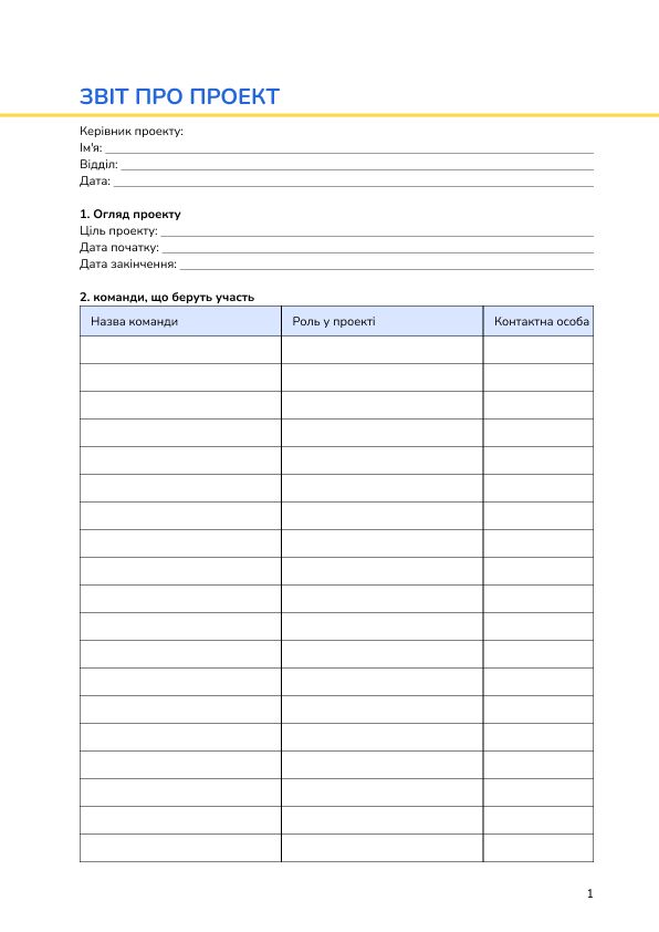 Звіт про проект