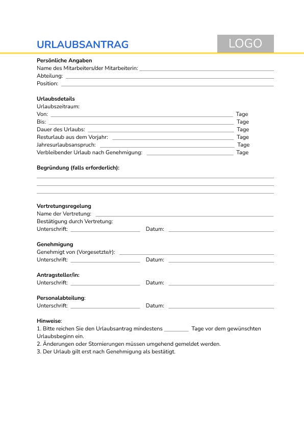 Urlaubsantrag