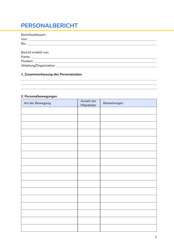 Personalbericht