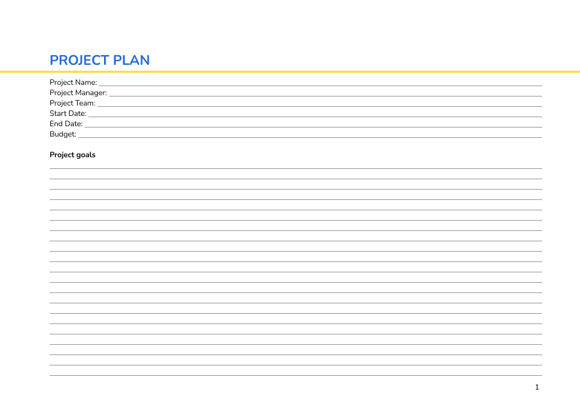 Project plan