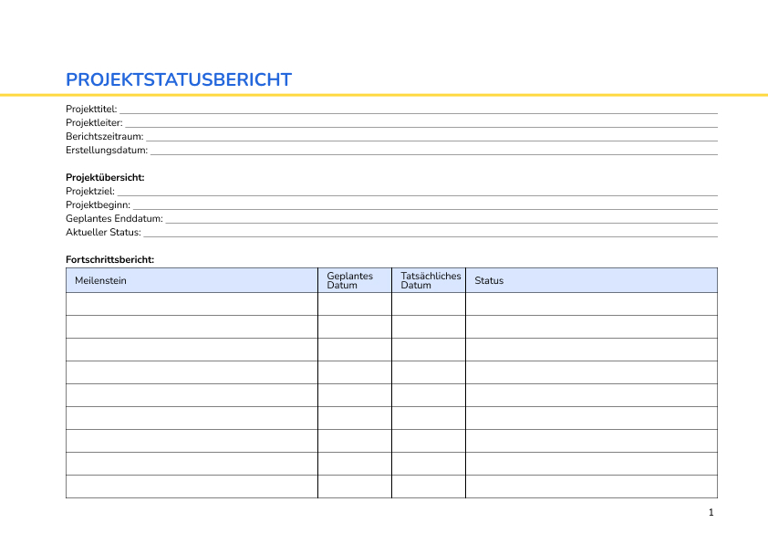 Projektstatusbericht
